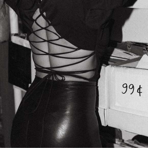 Puffy sleeve crop top - Picture 6 of 8